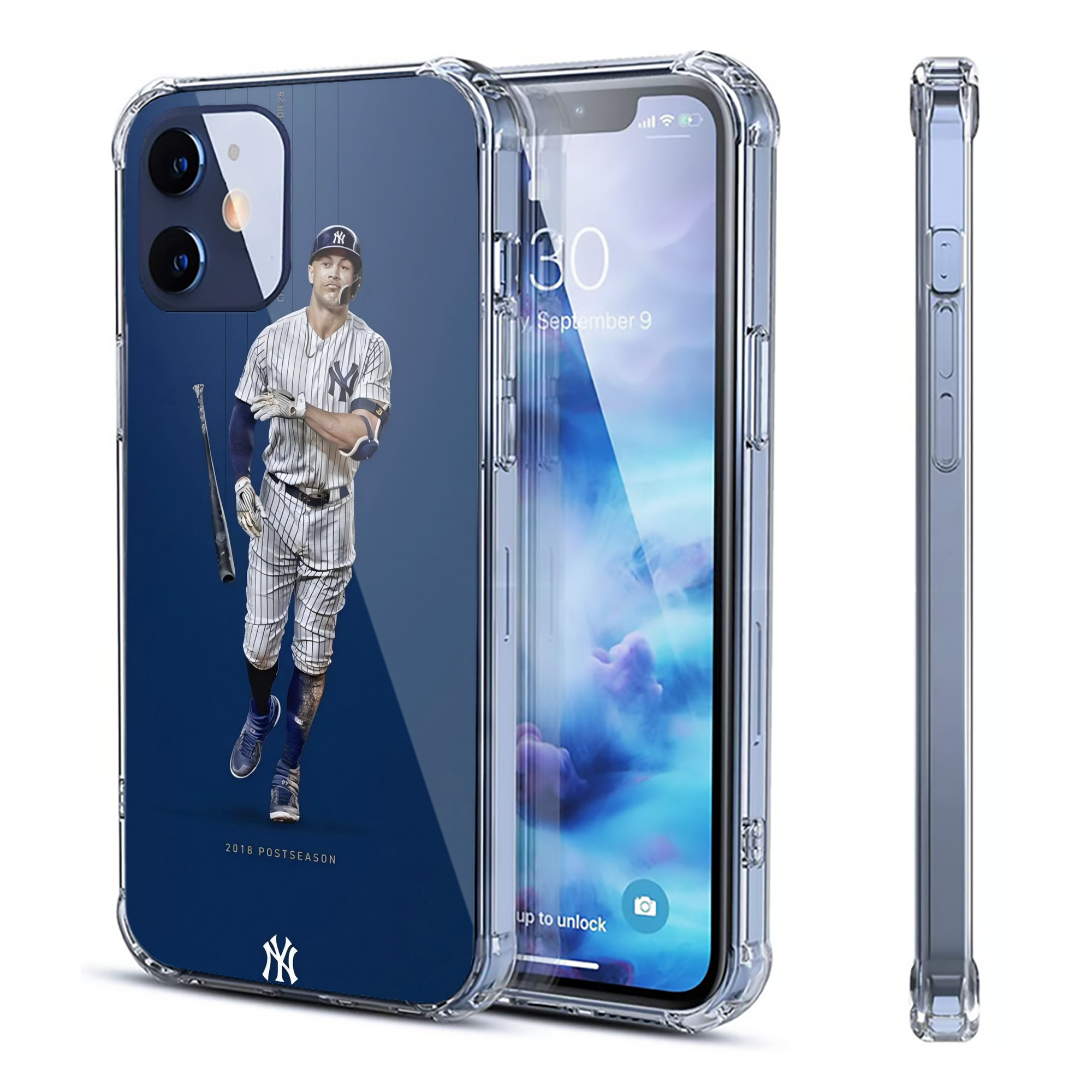 Giancarlo Stanton 12 Clear IPhone 12 Case – Soft TPU With UV Print – Enhanced Drop Protection, Precise Fit, Anti-Fingerprint, Customizable Design, Scratch-Resistant, Yellow-Resistant